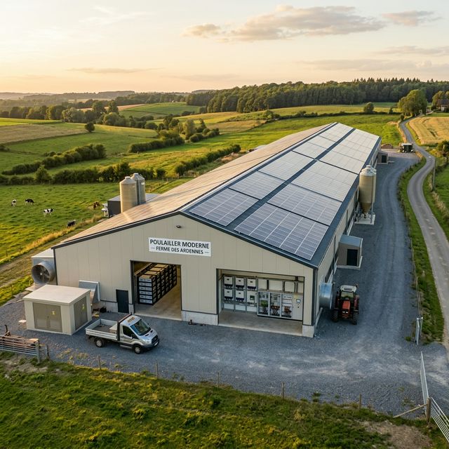 Installation off-grid poulailler Crombez – rack batterie